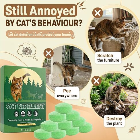 Cat Deterrent Balls For Outdoor & Indoor Use, Stop Scratching & Peeing in Saudi Arabia