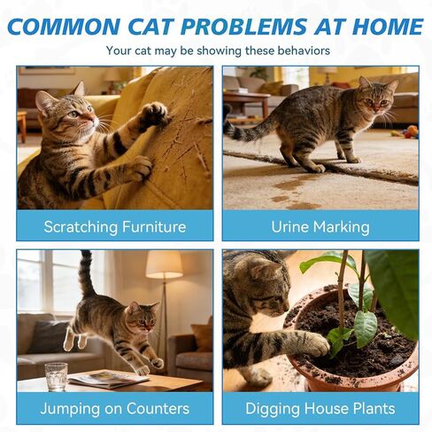 Cat Deterrent Spray, Cat Training Spray for Furniture, Indoor and Outdoor Scratch Urine Marking Deterrent, Helps Discourage Chewing and Scratching on Sofas, Rugs, Curtains, Plants, 5.28 fl oz in Kuwait