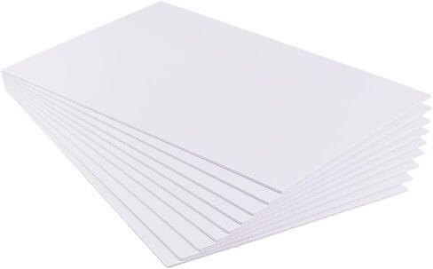 BENECREAT 8 Sheets 2mm A4 White Foam Expanded Sheet, for Signage Displays and Digital Screen Printing, 11.8x7.8inch in Kuwait