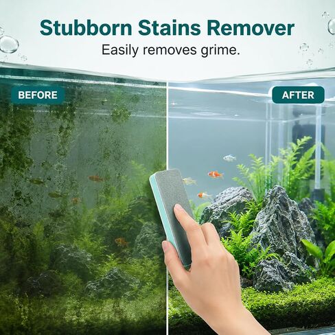 Mipukbay 4 PCS Aquarium Glass Scrubber, Dual-Sided Fish Tank Cleaning Pad in Kuwait