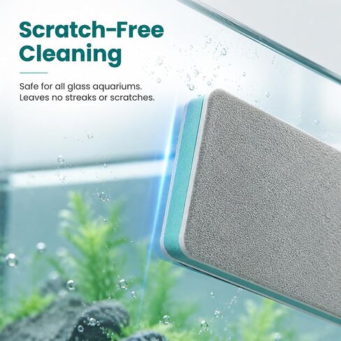 Mipukbay 4 PCS Aquarium Glass Scrubber, Dual-Sided Fish Tank Cleaning Pad in Kuwait