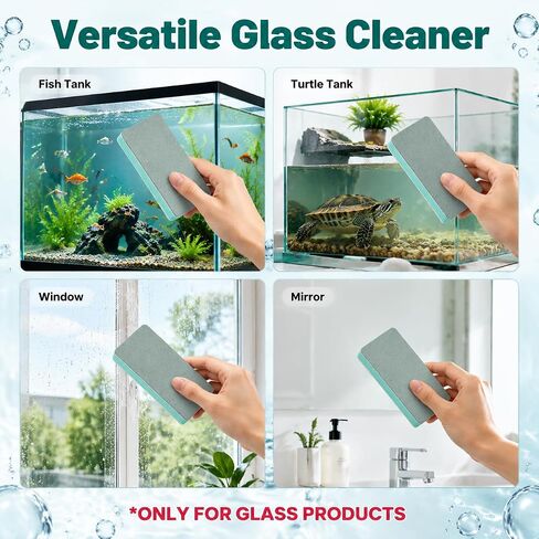 Mipukbay 4 PCS Aquarium Glass Scrubber, Dual-Sided Fish Tank Cleaning Pad in Kuwait