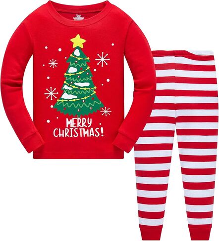 Akyzic Little Boys Girls Christmas Pajamas Sets for Baby Boys Santa Claus Snowman Sleepwear in Kuwait