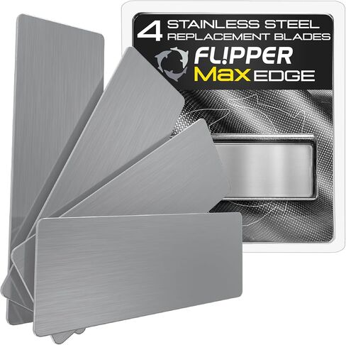 Flipper Edge Max Algae Scraper Replacement Blades, Stainless Steel 4 Pack in Kuwait