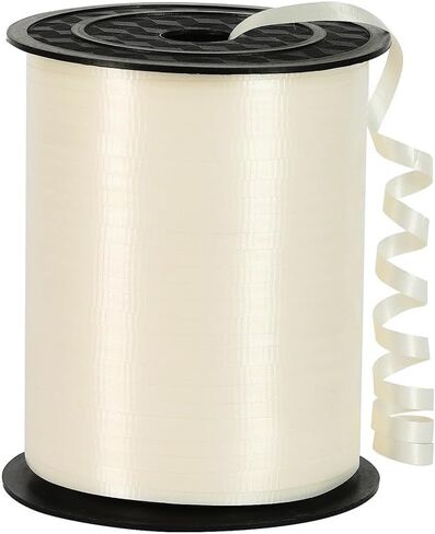 Ivory Ribbon,3/16 inch x 500 Yard Crimped Ivory Curling Ribbon for Gifts Wrapping, Birthday, Florists Crafting in Kuwait