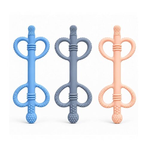 Silicone Baby Teether Tubes for Infants with Nursing Biting Chewing - 3 Pack in Kuwait