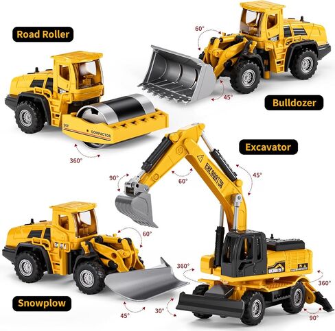 Pupu Pig 5Pcs Construction Toys, Metal Semi Truck Toy with Electric Lift in Saudi Arabia
