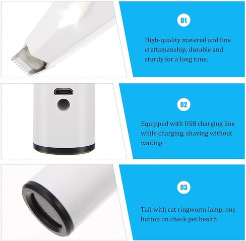 HANABASS PET Cat Hair Trimmer 3 in 1 Narrow Head 9mm Ceramic Cutter in Kuwait