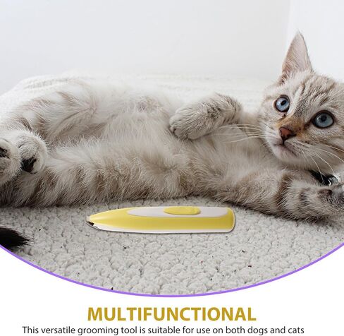 PET Hair Clipper for Cat Muzzle Grooming, Cordless Yellow Plastic Trimmer in Kuwait