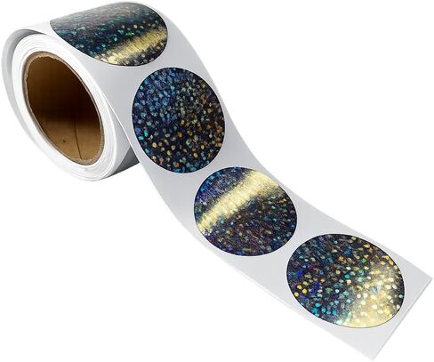 Holographic Scratch Off Stickers | Circle, Roll of 100, 1.5" in Kuwait