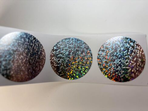 Holographic Scratch Off Stickers | Circle, Roll of 100, 1.5" in Kuwait