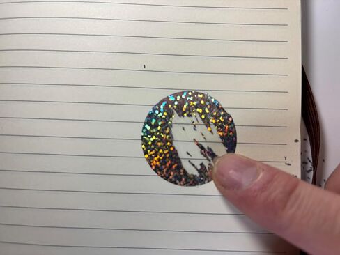Holographic Scratch Off Stickers | Circle, Roll of 100, 1.5" in Kuwait