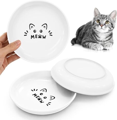 YINEYA 3 Pack Cat Food Bowls, Anti Whisker Fatigue Ceramic Cats Dishes Set in Saudi Arabia