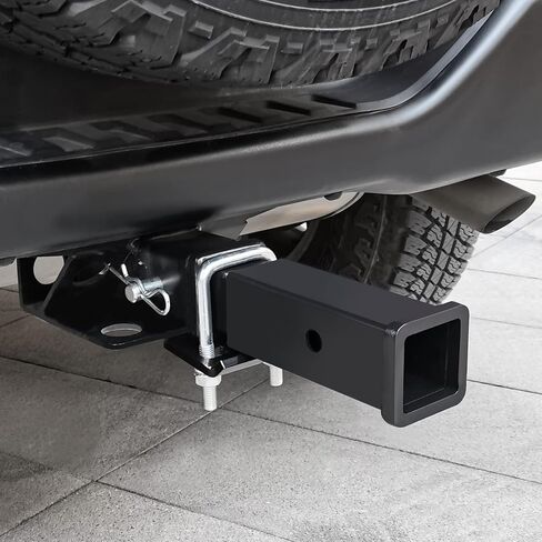 Trailer Hitch Extension, 2 Inch Receiver Tube Extender, 7 Inch Extension Length, with 5/8 Inch Hitch Pin and Clips, 3500 lbs GTW in Kuwait