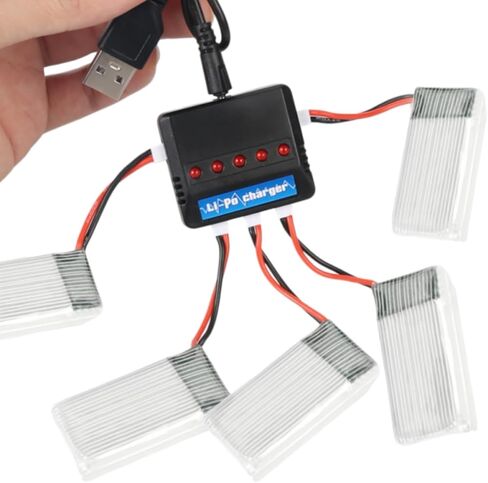 3.7v 5 in 1 Li-Po Battery Charger with Molex PH2.0 JST Plug for MJX Syma Holy Stone Sky Viper RC Quadcopter Drone Battery in Saudi Arabia