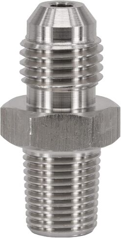 4AN AN4 Male Flare to M12x1.25 Pipe Male Stainless Steel Brake Hose Fitting Adapter Union Connector,Brake and Clutch Adapter Fitting in Kuwait