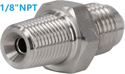 4AN AN4 Male Flare to M12x1.25 Pipe Male Stainless Steel Brake Hose Fitting Adapter Union Connector,Brake and Clutch Adapter Fitting in Kuwait