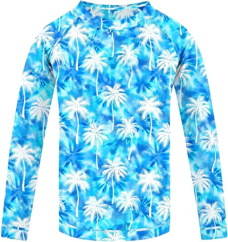 UNIFACO UPF 50+ Little Boys Long Sleeve Rash Guard Swim Shirt Premium Sun Shirt for 1-8 Years in Kuwait