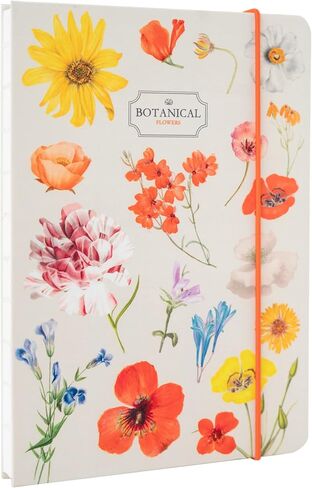 Kokonote Botanical Flowers A5 Notebook - Journal - Notebooks A5 - Notepads A5 - A5 Notepad - Dotted Notebook A5 - Dotted Journal - Cute Stationery in Kuwait