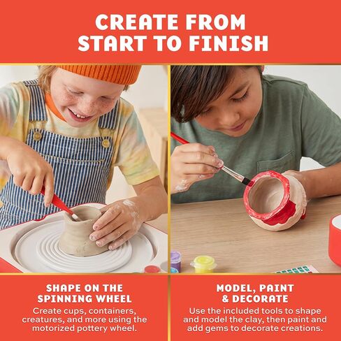 FAO Schwarz Motorized Pottery Wheel for Kids, Clay Art Set, Paint & Tools in Kuwait