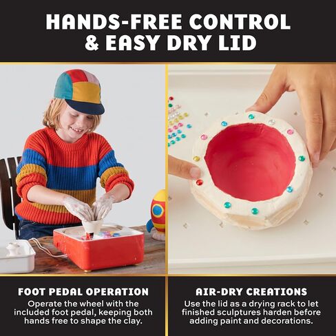 FAO Schwarz Motorized Pottery Wheel for Kids, Clay Art Set, Paint & Tools in Kuwait