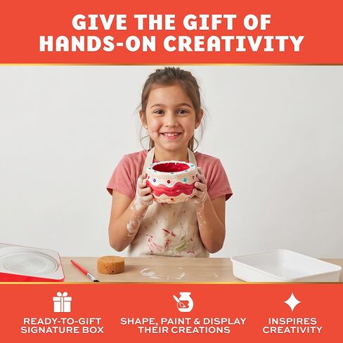 FAO Schwarz Motorized Pottery Wheel for Kids, Clay Art Set, Paint & Tools in Kuwait