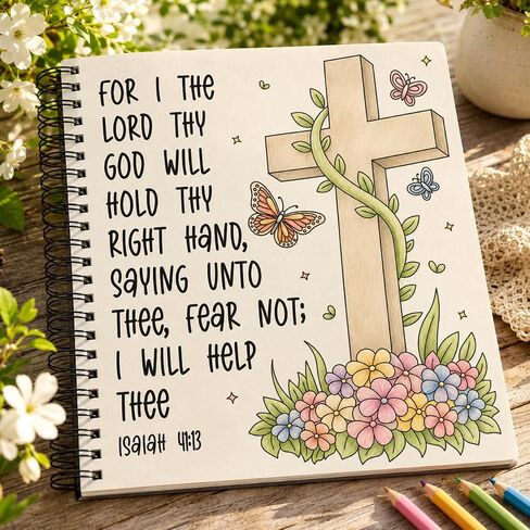 2PCS Christian Coloring Books by Puraesla - Bible Verse Scripture Inspirational Spiral Bound Coloring Pages for Women, Adults, Kids & Teens | Faith-Based Relaxation & Devotional Art Gift in Saudi Arabia