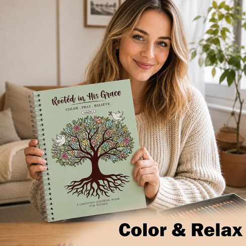 2PCS Christian Coloring Books by Puraesla - Bible Verse Scripture Inspirational Spiral Bound Coloring Pages for Women, Adults, Kids & Teens | Faith-Based Relaxation & Devotional Art Gift in Saudi Arabia