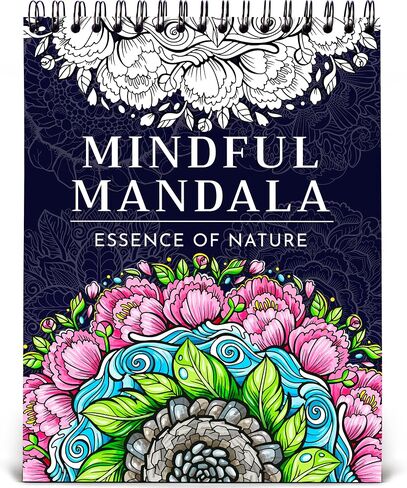 Mandala Coloring Book for Adults, 50 Unique Relaxing Designs, Spiral Bound in Saudi Arabia