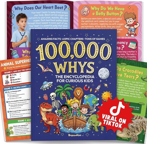 BRIGHTENKIDZ 100000 Whys Book for Kids, Full-Color Encyclopedia Ages 6–12 in Saudi Arabia