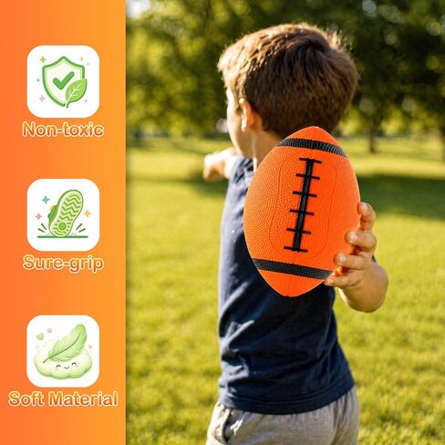 24 Pcs Mini Footballs, 7" Inflatable Football Toys for Kids, Multicolor in Kuwait