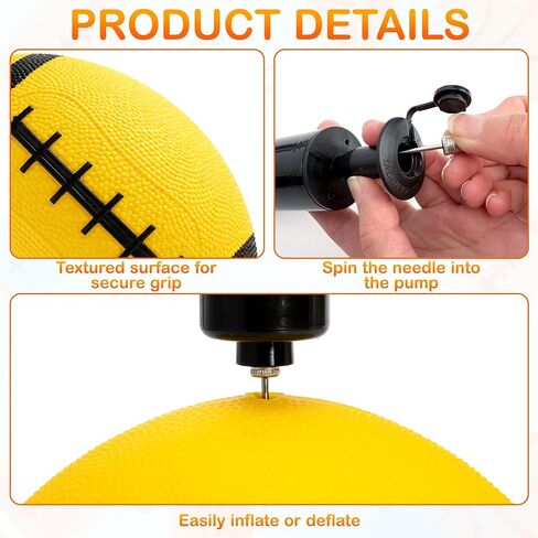 24 Pcs Mini Footballs, 7" Inflatable Football Toys for Kids, Multicolor in Kuwait