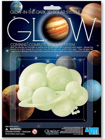 4M Glow 3D Solar System - Glow-in-the-Dark Wall & Ceiling Planet Stick-Ons in Kuwait