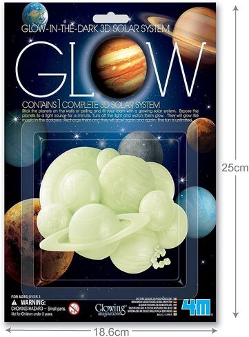 4M Glow 3D Solar System - Glow-in-the-Dark Wall & Ceiling Planet Stick-Ons in Kuwait