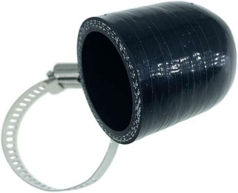 5/8" (16mm) Black High Temperature 3-ply Reinforced Silicone Coolant Cap With Clamp For bypass heater Vacuum Water Port Protective End Cap Kit in Kuwait