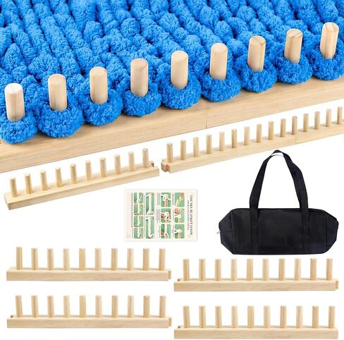 60" Long Adjustable Chunky Blanket Knitting Loom Kit with Storage Bag in Kuwait