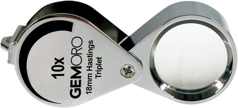 GemOro Jewelers Loupe 10x Magnifier | Hastings Triplet Lens (Chrome) in Saudi Arabia