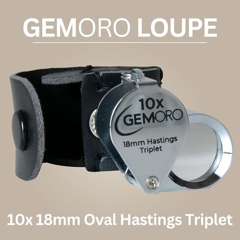 GemOro Jewelers Loupe 10x Magnifier | Hastings Triplet Lens (Chrome) in Saudi Arabia