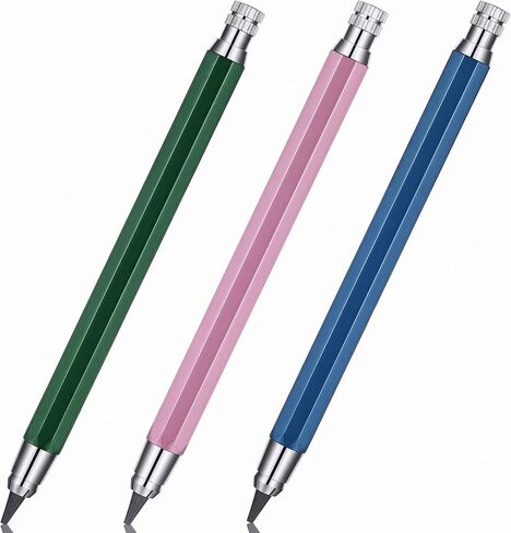 Outus 3 Pieces 5.6 mm Holder Mechanical Pencils Sketch up Automatic Mechanical Graphite Pencil for Draft Drawing, Shading, Crafting, Art Sketching, Wood Working (Black) in Kuwait