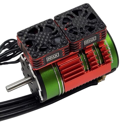 NHX RC 1/8 Twin Cyclone Alum HV Cooling Fans w/Cover 28000RPM Motor Heatsink Red in Saudi Arabia