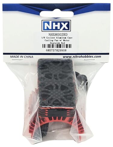 NHX RC 1/8 Twin Cyclone Alum HV Cooling Fans w/Cover 28000RPM Motor Heatsink Red in Saudi Arabia