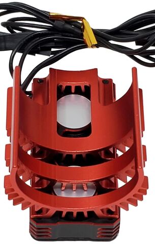 NHX RC 1/8 Twin Cyclone Alum HV Cooling Fans w/Cover 28000RPM Motor Heatsink Red in Saudi Arabia