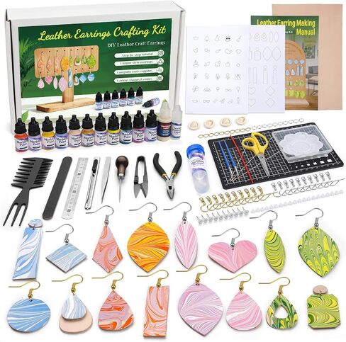 Leather Crafting Kit, Leather Bookmarks Making Kit Tools Supplies Tutorial in Kuwait