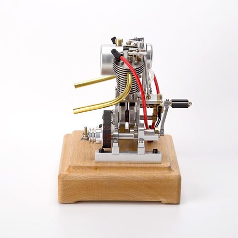 Mini Motorcycle Engine, MUSA Hoglet V-Twin Engine Mini 4-Stroke V2 Gasoline Engine Internal Combustion Model Realistic Motorcycle Kickstart (RTR Version/Silver) in Saudi Arabia