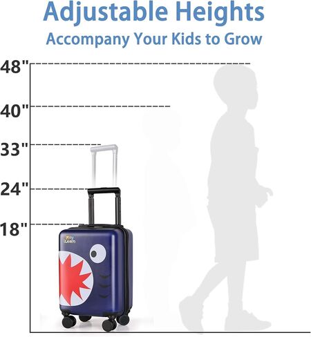 iPlay, iLearn Dinosaur Kids Luggage, Boys Carry on Suitcase, Hard Shell Travel Luggage Set W/Backpack, Trolley Luggage W/ 4 Spinner Wheel for Children Toddlers in Saudi Arabia