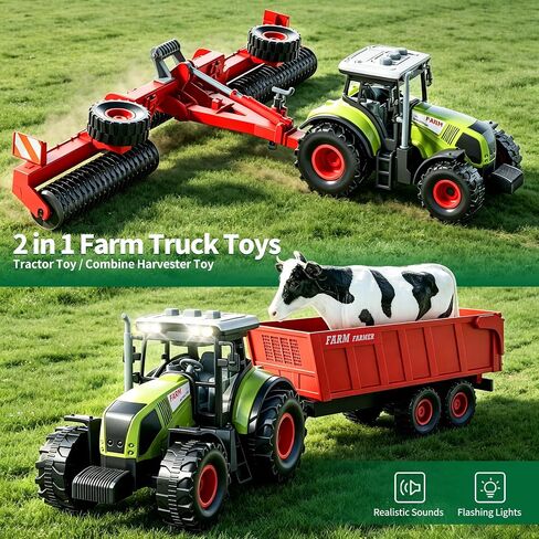 Pupu Pig Animal Farm Barn Toys for Kids Tractor Toy with Lights and Sounds in Saudi Arabia