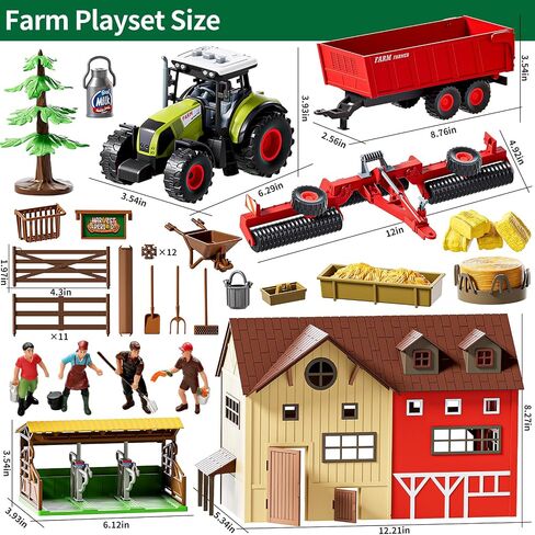 Pupu Pig Animal Farm Barn Toys for Kids Tractor Toy with Lights and Sounds in Saudi Arabia