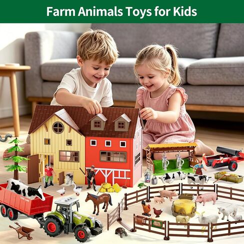 Pupu Pig Animal Farm Barn Toys for Kids Tractor Toy with Lights and Sounds in Saudi Arabia