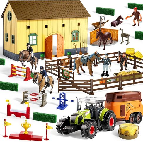 Pupu Pig Kids Horse Stable Playset, Horses Toys for Girls and Boys Gifts in Saudi Arabia
