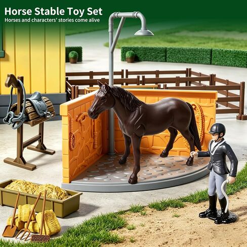 Pupu Pig Kids Horse Stable Playset, Horses Toys for Girls and Boys Gifts in Saudi Arabia